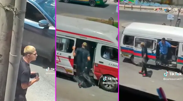 El sujeto fue captado tratando de robar varias combis en SJL. El sujeto fue captado tratando de robar varias combis en SJL.