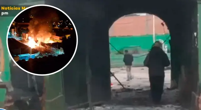 La dependencia policial de Puno terminó inservible luego de ser atacado por los manifestantes. La dependencia policial de Puno terminó inservible luego de ser atacado por los manifestantes.