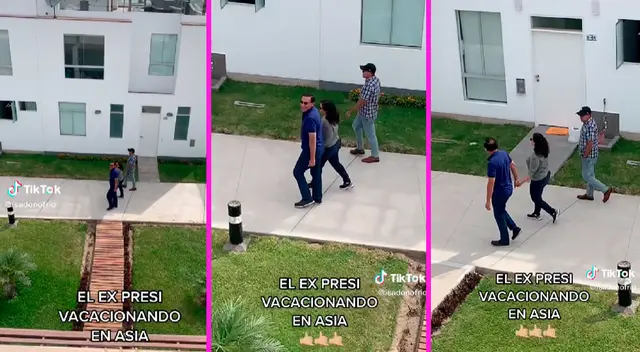 Martín Vizcarra fue visto paseando de la mano con su esposa.