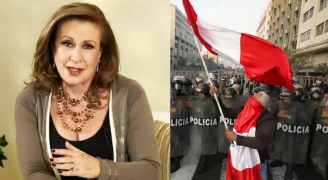 Laura Zapata se pronuncia tras marcha en Lima.