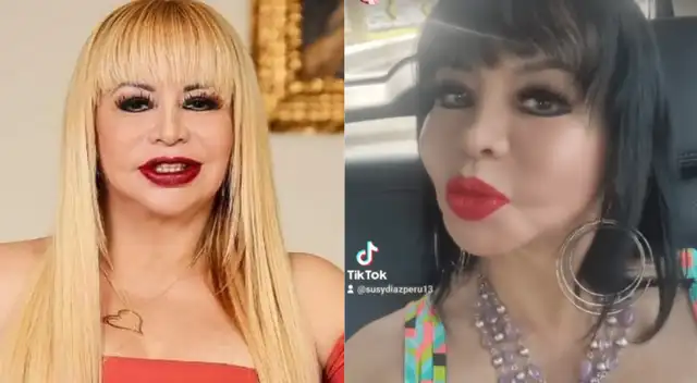 Susy Díaz sorprende con hermosa cabellera negra.