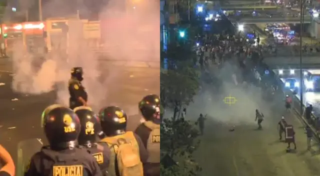 La Policía viene usando bombas lacrimógenas para dispersar a los manifestantes.