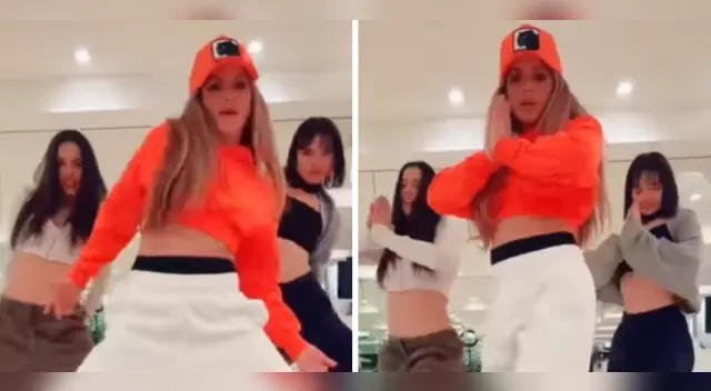 Shakira hace nueva coreografía.