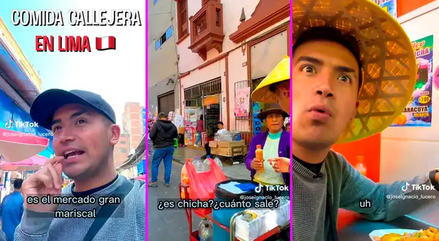 Los extranjeros probaron cada plato en el mercado.