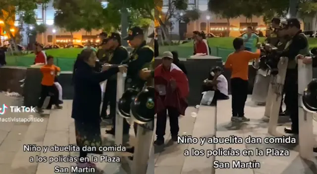 Cada policía recibió su porción de alimentos.