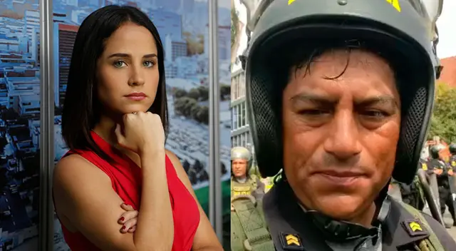 Congresista Sigrid Bazán cuestionó al policía en redes sociales.