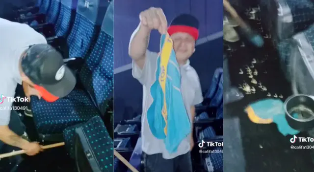 Una trusa en medio de las butacas. Una trusa en medio de las butacas.