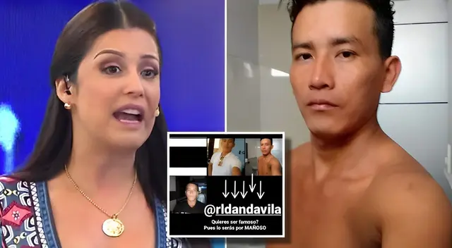 Karla Tarazona compartió imágenes del perfil de su acosador Ronal Dávila.