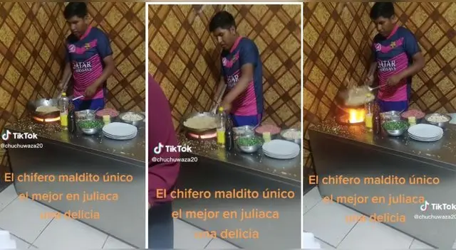 Chifero peruano dio la hora con su chaufa y un detalle lo volvió viral en TikTok.