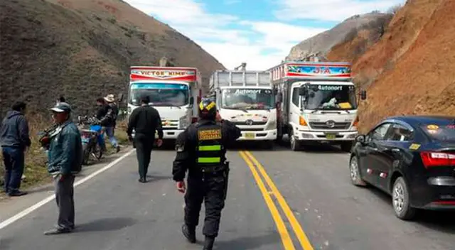 Policía Nacional y Fuerzas Armadas harán desbloqueo de carreteras de Red Vial Nacional tras protestas