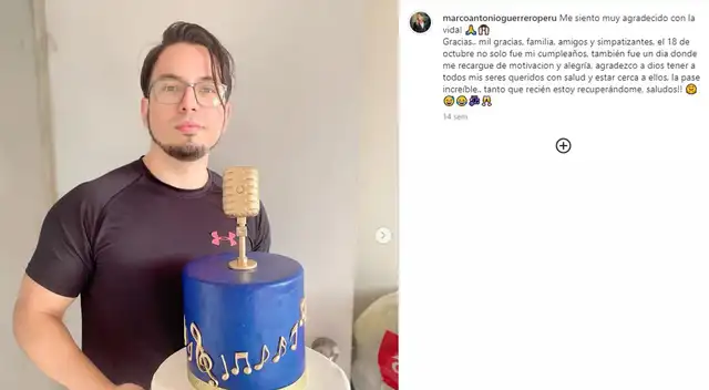 Marco Antonio celebrando su cumpleaños. Foto: Instagram 