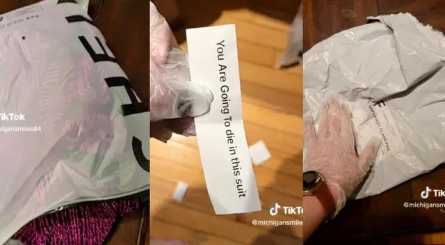 La mujer se llevó un susto cuando abrió su encargo. La mujer se llevó un susto cuando abrió su encargo.