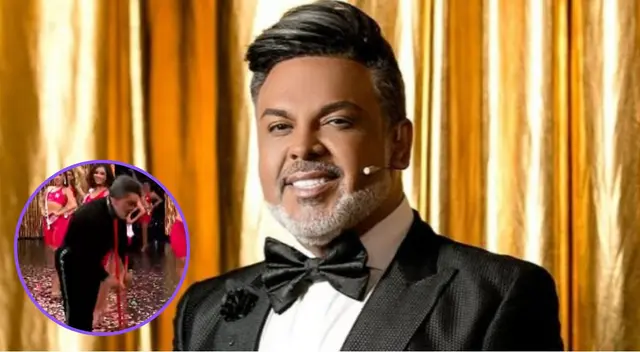 Andrés Hurtado deja en shock a los presentes al aparecer barriendo su set de TV Andrés Hurtado deja en shock a los presentes al aparecer barriendo su set de TV