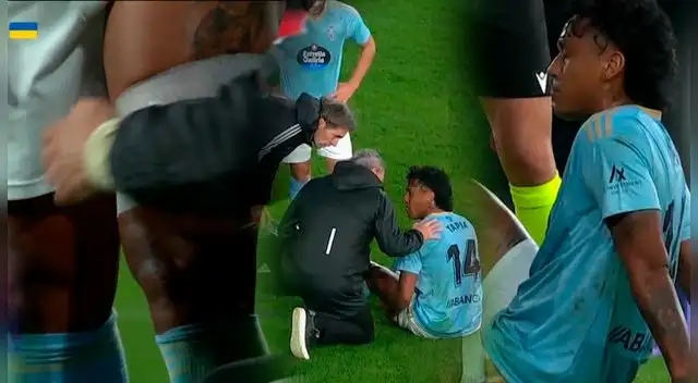 Renato Tapia se fue de la cancha producto de una lesión.