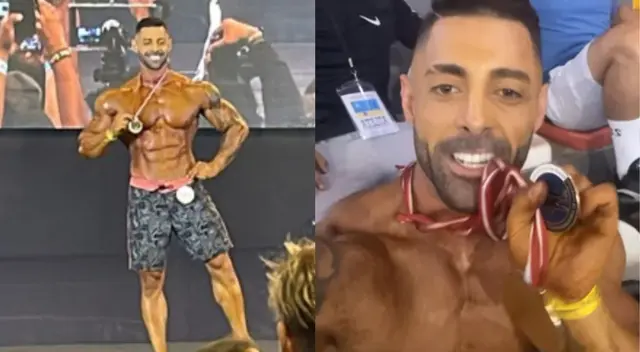 Sebastián Lizarzaburu presume su nueva medalla tras ganar competencia