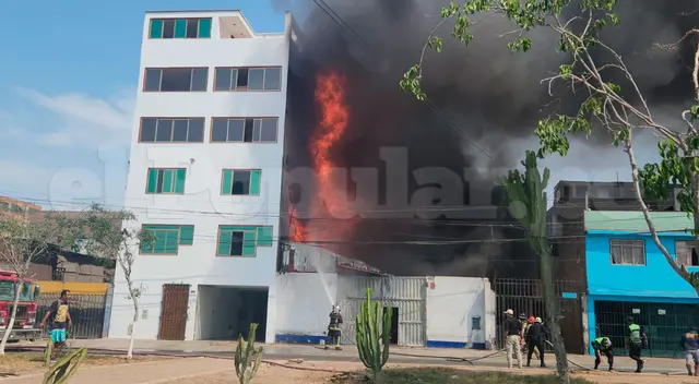Incendio en taller mecánico de SMP.