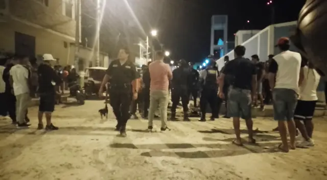 Lugar donde ultimaron a hombre frente a colegio en Piura