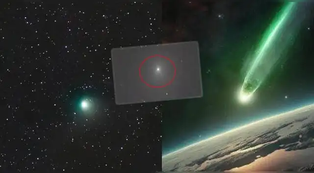 Así el preciso momento que el cometa verde pasó por la Tierra.