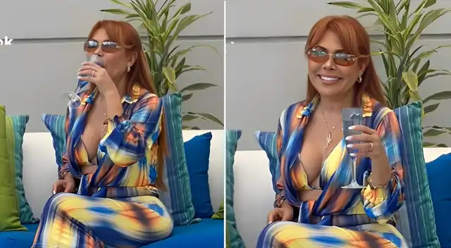 La conductora Magaly Medina hizo un brindis por sus detractores.