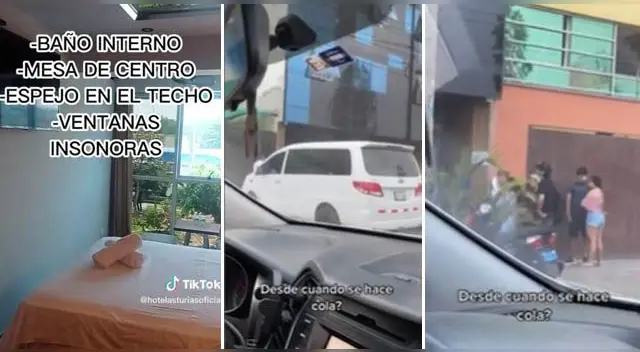 Parejas hacen largas filas para ingresar a hotel y el curioso momento es viral en las redes sociales.