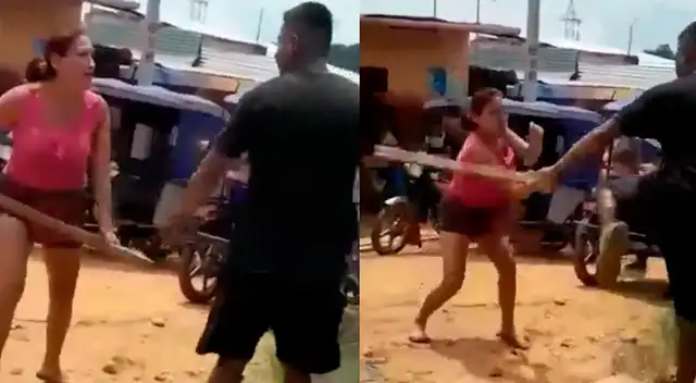 La madre de familia golpeó a su hijo y acompañantes al enterarse que cometieron un acto delictivo.