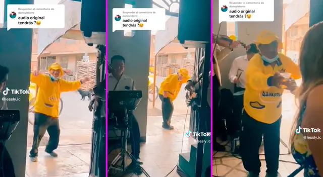 El heladero la rompió con sus pasos de baile. El heladero la rompió con sus pasos de baile.