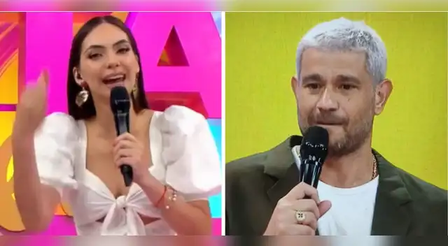 Natalie Vértiz emocionada con Yaco Eskenazi.