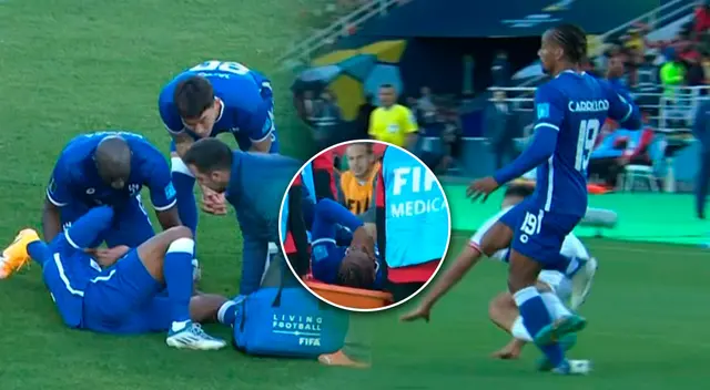 André Carrillo sale llorando de la cancha por lesión.