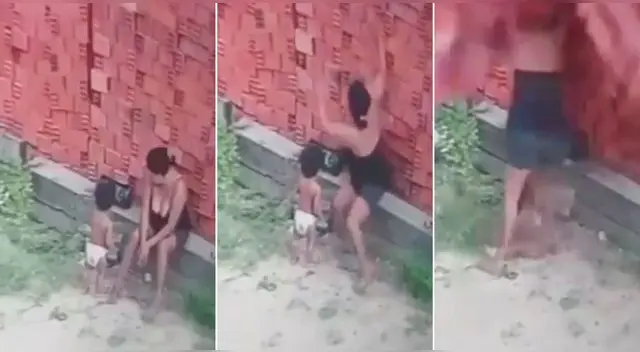 Madre salvó a su hijo de morir aplastado por un muro de ladrillos y usuarios en redes sociales la admiran. Madre salvó a su hijo de morir aplastado por un muro de ladrillos y usuarios en redes sociales la admiran.