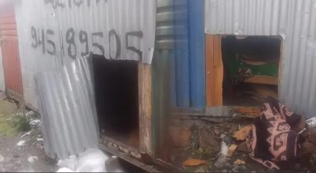 Viviendas de protestantes que fueron saqueados por delincuentes en Puno