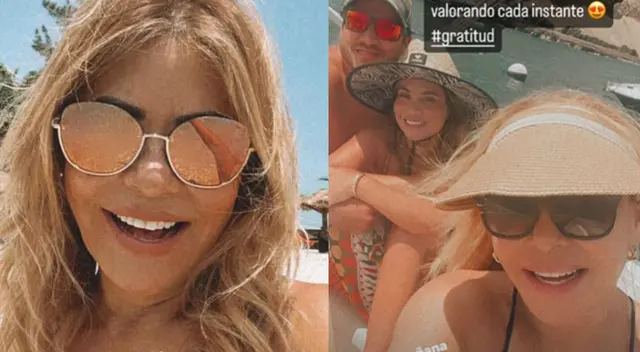 Gisela Valcárcel pasa fin de semana con su familia en la playa