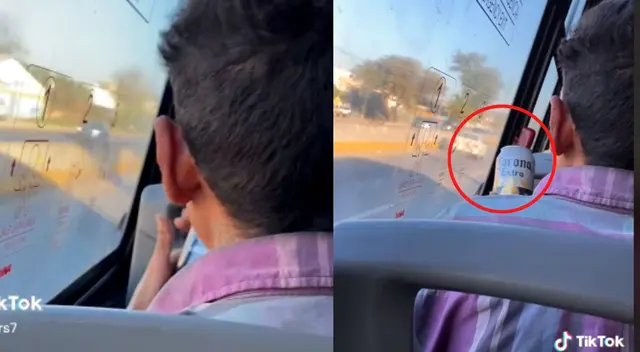 Joven se enamoró de su lata de cerveza. Joven se enamoró de su lata de cerveza.