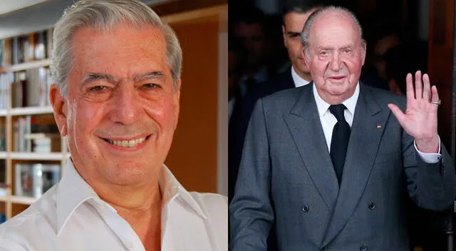 Mario Vargas Llosa y el rey Juan Carlos de Borbón. Foto: Difusión    