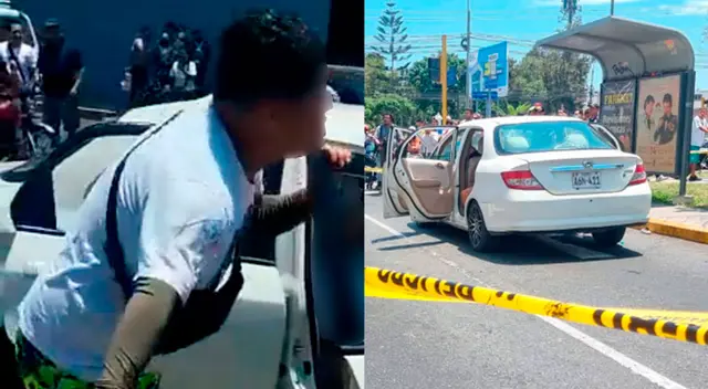 Familiar de las víctimas fue ayudado por transeúntes y personal médico.