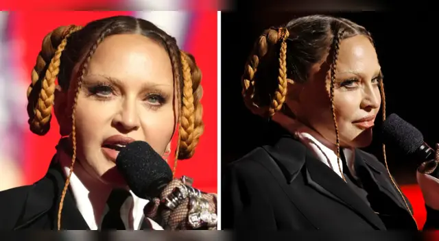 Madonna impacta con su look en los Grammy 2023.