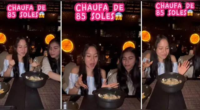 El video es viral en las redes sociales. Esta fue la reacción de las peruanas al ver el costoso plato.