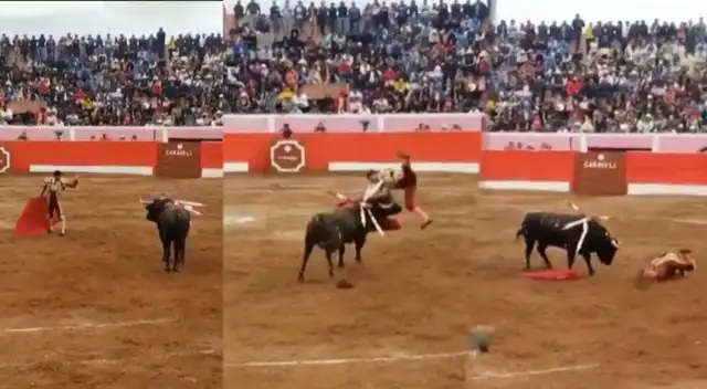 Torero es corneado por toro en Arequipa durante festival