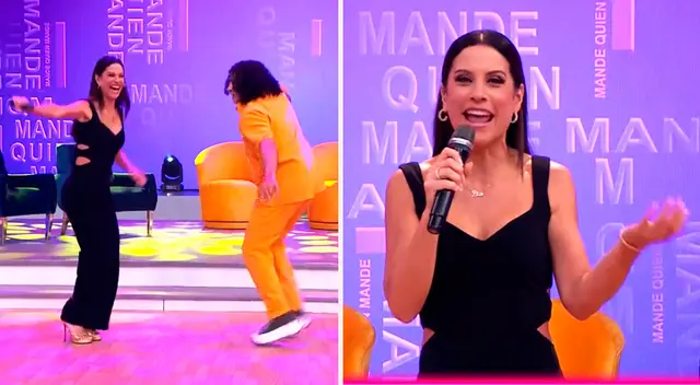 María Pía Copello zapatea EN VIVO junto a Carlota. María Pía Copello zapatea EN VIVO junto a Carlota.