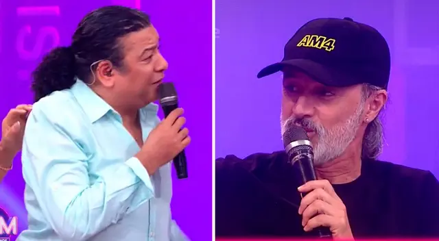 Carlos Vílchez le hace el pare a Carlos Alcántara.