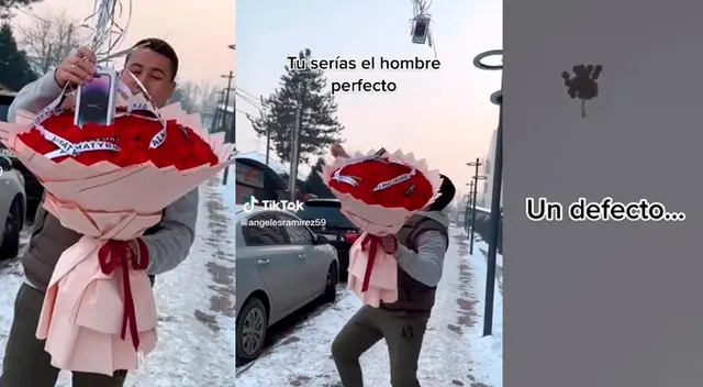 El joven no calculó bien su regalo y terminó arruinado. El joven no calculó bien su regalo y terminó arruinado.