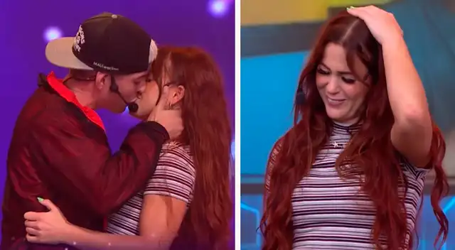 Ducelia Echevarría se besa apasionadamente con Piero.