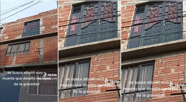 Una joven captó peculiar construcción en el cuarto piso de una casa y se hizo tendencia en TikTok.
