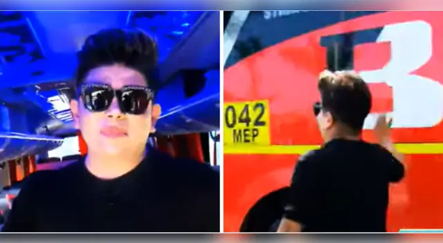 Bryan Arámbulo compra bus para su orquesta.