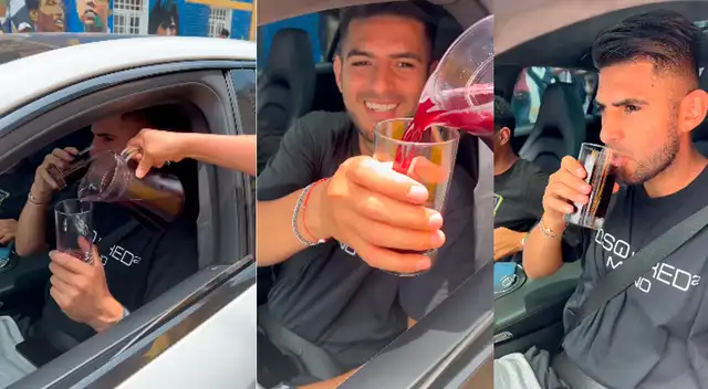 Carlos Zambrano se da un gustito con la chicha morada de Mi Barrunto. Carlos Zambrano se da un gustito con la chicha morada de Mi Barrunto.