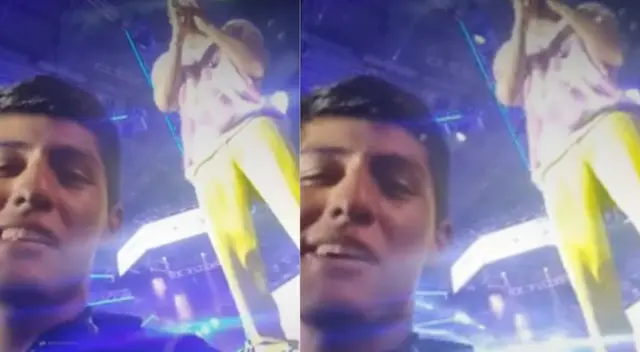El vigilante grabó el momento cuando cantaba los temas de Romeo Santos.