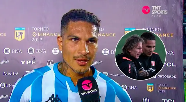 Ricardo Gareca recordó a Paolo Guerrero y le dio sus elogios en Racing Club.