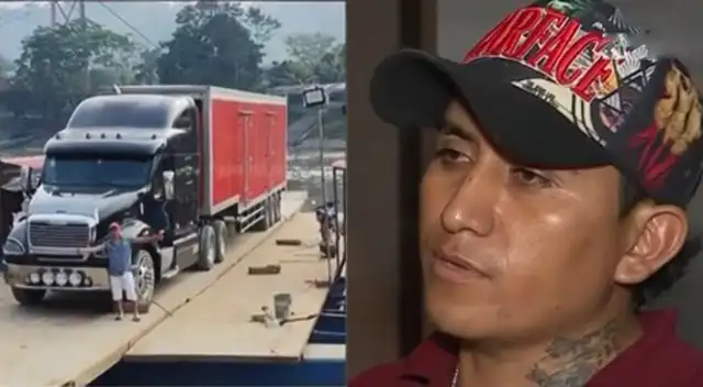 Camión robado y conductor que fue atracado por delincuentes