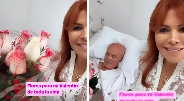 Magaly Medina celebró San Valentín con su papá.