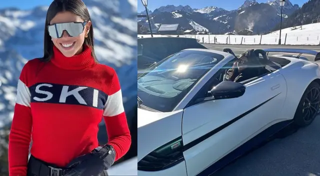 Alondra García Miró y su novio en montañas suizas Alondra García Miró y su novio en montañas suizas