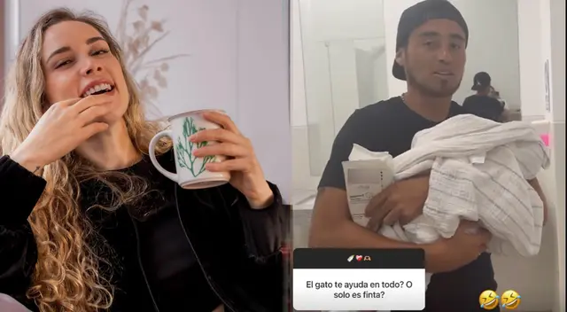 Ale Venturo expone al padre de su hija, Rodrigo Cuba de solo cargarla para las redes sociales.